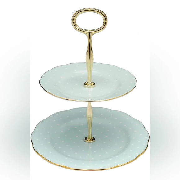 Royal Albert Polka Dot Tea Set with Tiered Cake Stand & Pink Gift Box – LNC - Picture 8 of 11
